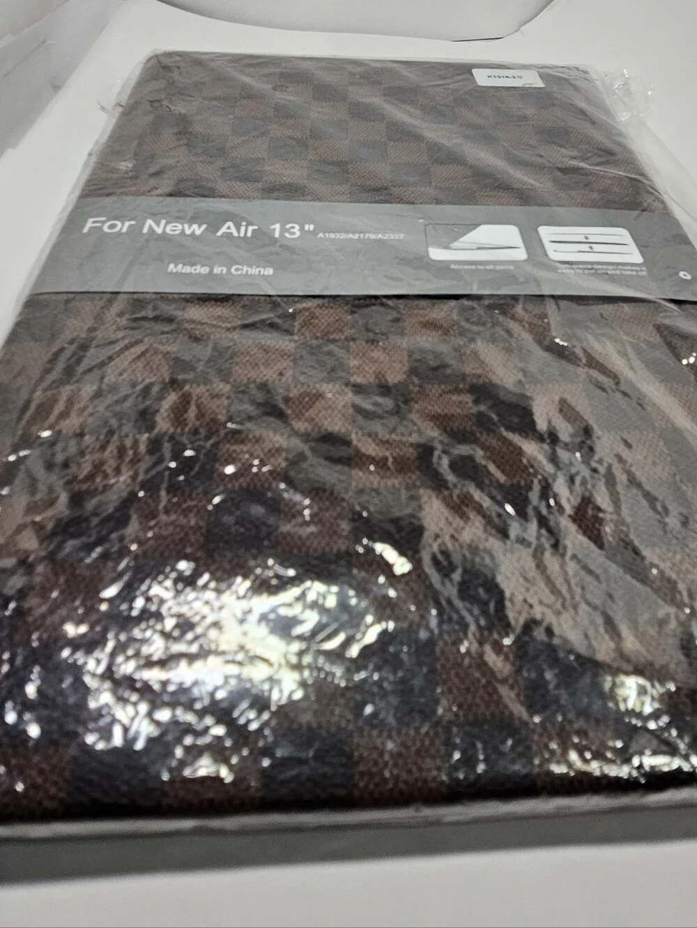 Brown Checkered MacBook Air 13 Case A2337 A2179